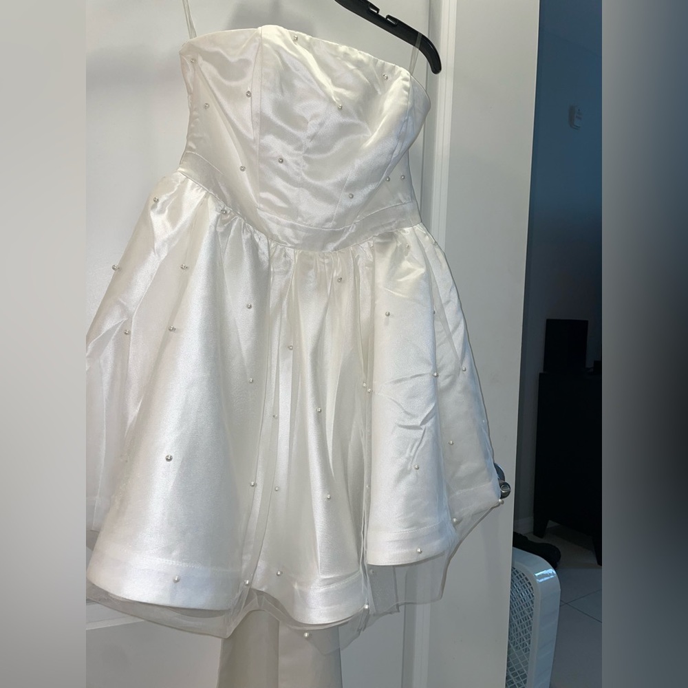 Engagement wedding dress - white dress - size m